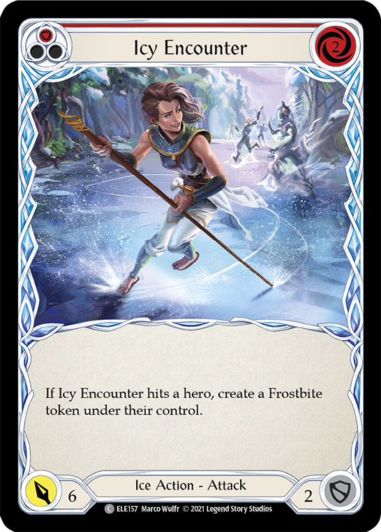 Icy Encounter (Red) [ELE157] (Tales of Aria)  1st Edition Rainbow Foil | GnG Games