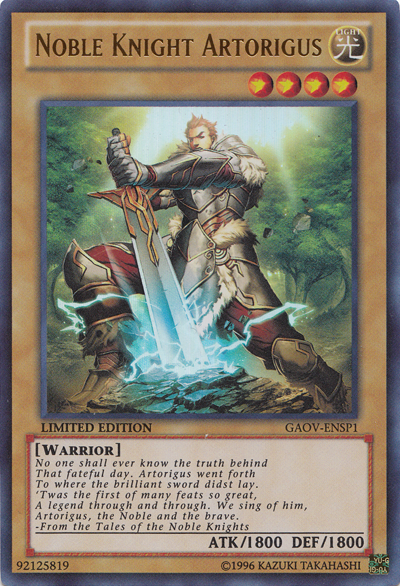 Noble Knight Artorigus (GAOV-ENSP1) [GAOV-ENSP1] Ultra Rare | GnG Games