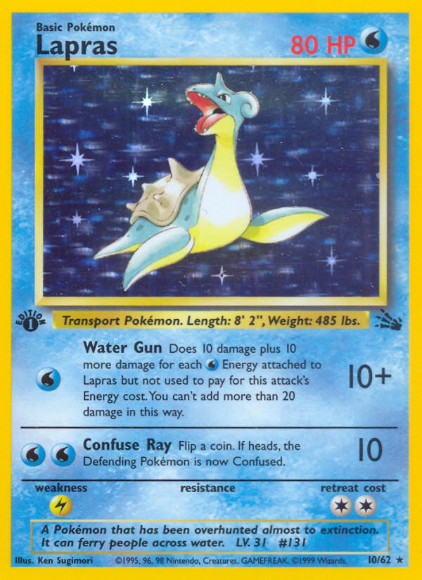 Lapras (10/62) [Fossil 1st Edition] | GnG Games