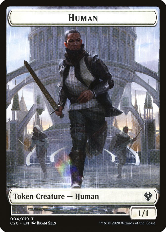 Human // Treasure Double-sided Token [Commander 2020 Tokens] | GnG Games