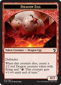 Dragon Egg // Dragon Double-sided Token [Commander 2018 Tokens] | GnG Games