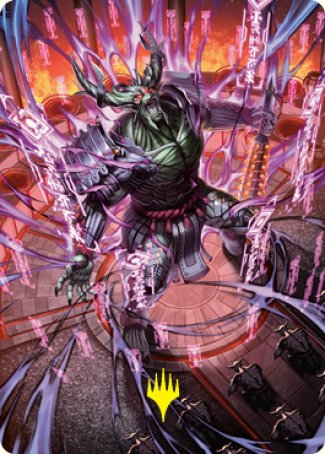 Hidetsugu, Devouring Chaos Art Card (Gold-Stamped Signature) [Kamigawa: Neon Dynasty Art Series] | GnG Games