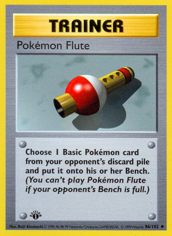 Pokemon Flute (86/102) (Shadowless) [Base Set 1st Edition] | GnG Games