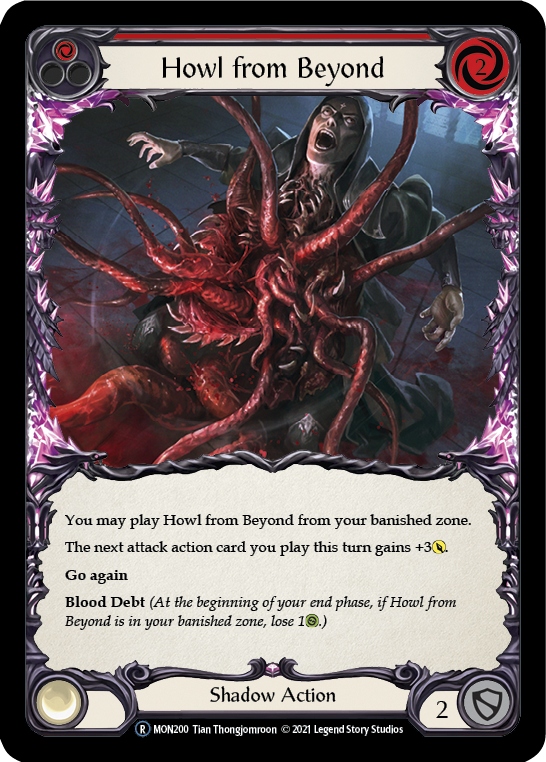 Howl from Beyond (Red) (Rainbow Foil) [U-MON200-RF] Unlimited Edition Rainbow Foil | GnG Games