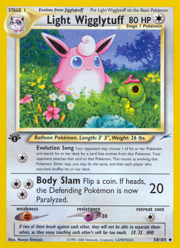 Light Wigglytuff (54/105) [Neo Destiny 1st Edition] | GnG Games