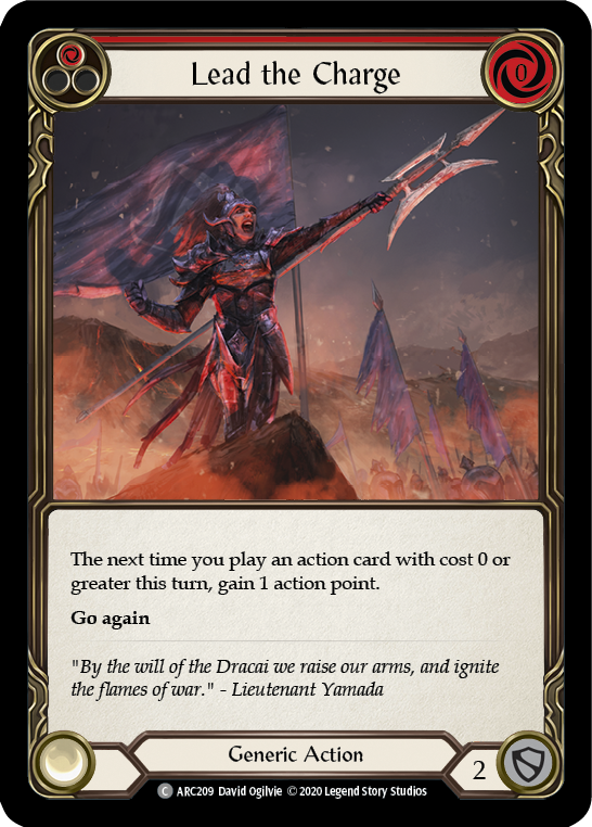 Lead the Charge (Red) [ARC209] Unlimited Edition Rainbow Foil | GnG Games