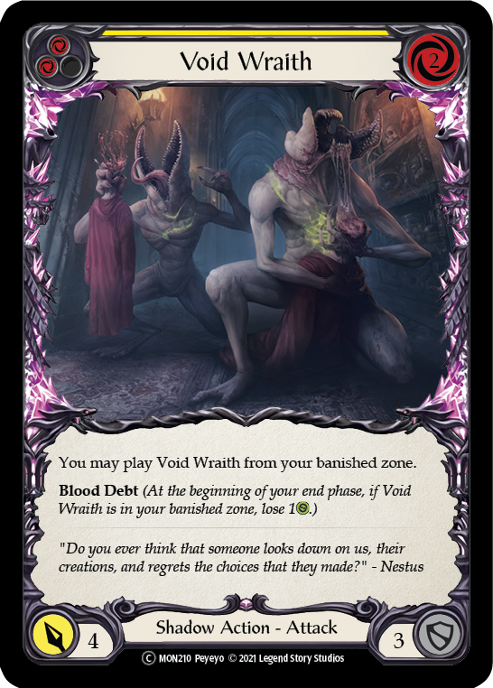 Void Wraith (Yellow) (Rainbow Foil) [U-MON210-RF] Unlimited Edition Rainbow Foil | GnG Games