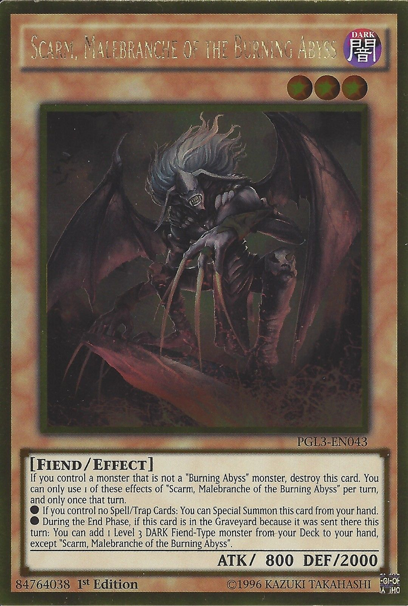 Scarm, Malebranche of the Burning Abyss [PGL3-EN043] Gold Rare | GnG Games