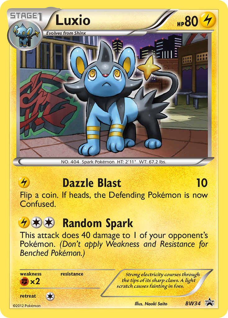 Luxio (BW34) [Black & White: Black Star Promos] | GnG Games