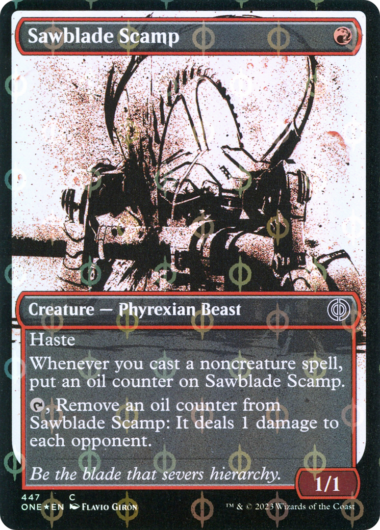 Sawblade Scamp (Showcase Ichor Step-and-Compleat Foil) [Phyrexia: All Will Be One] | GnG Games