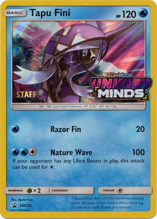 Tapu Fini (SM203) (Staff Prerelease Promo) [Sun & Moon: Black Star Promos] | GnG Games