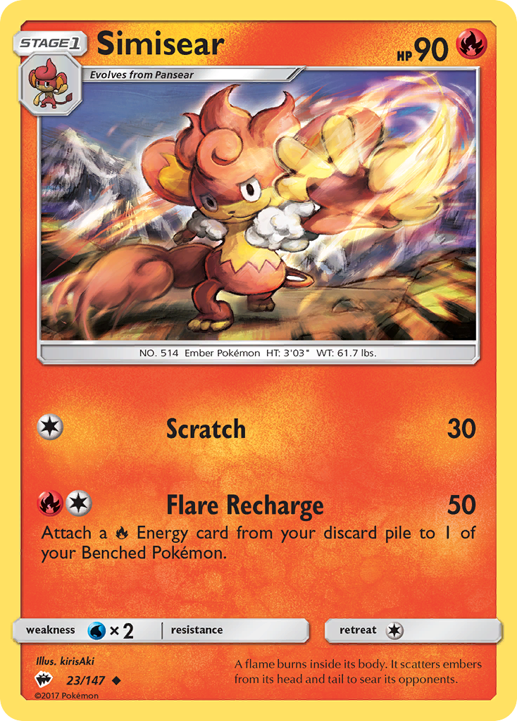 Simisear (23/147) [Sun & Moon: Burning Shadows] | GnG Games