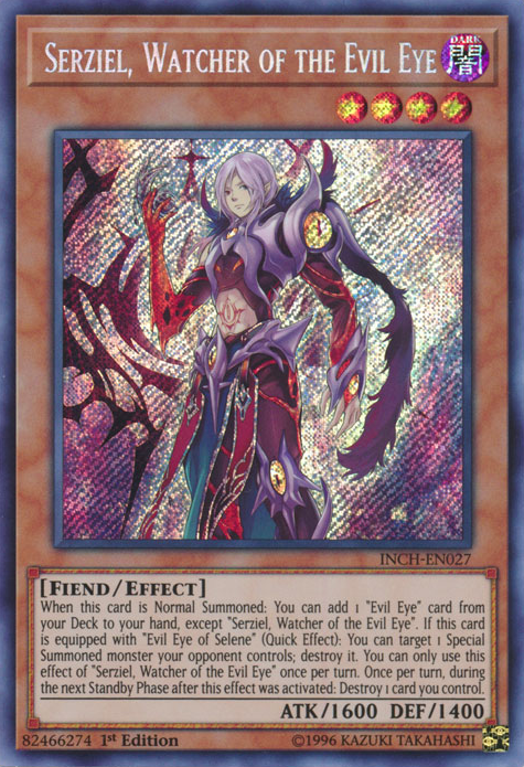 Serziel, Watcher of the Evil Eye [INCH-EN027] Secret Rare | GnG Games