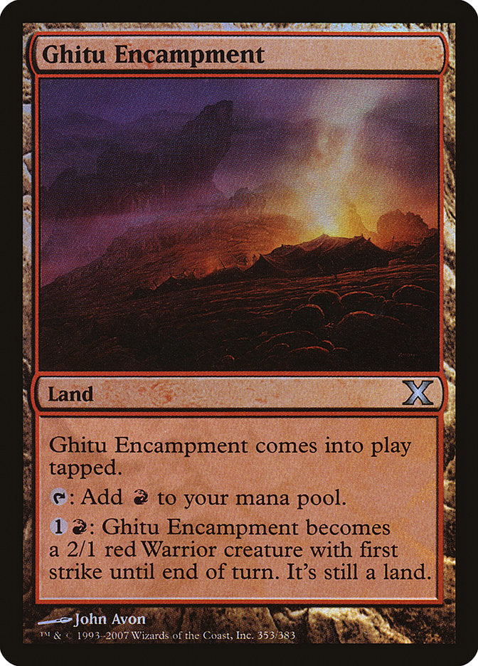 Ghitu Encampment (Premium Foil) [Tenth Edition] | GnG Games