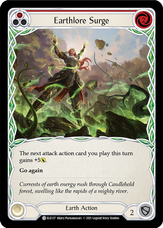 Earthlore Surge (Red) [ELE137] (Tales of Aria)  1st Edition Rainbow Foil | GnG Games