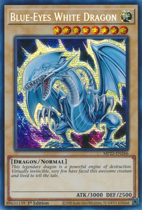 Blue-Eyes White Dragon [MP22-EN266] Prismatic Secret Rare | GnG Games