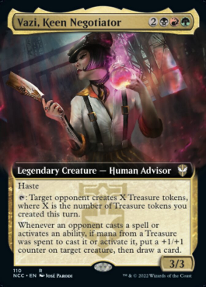 Vazi, Keen Negotiator (Extended Art) [Streets of New Capenna Commander] | GnG Games