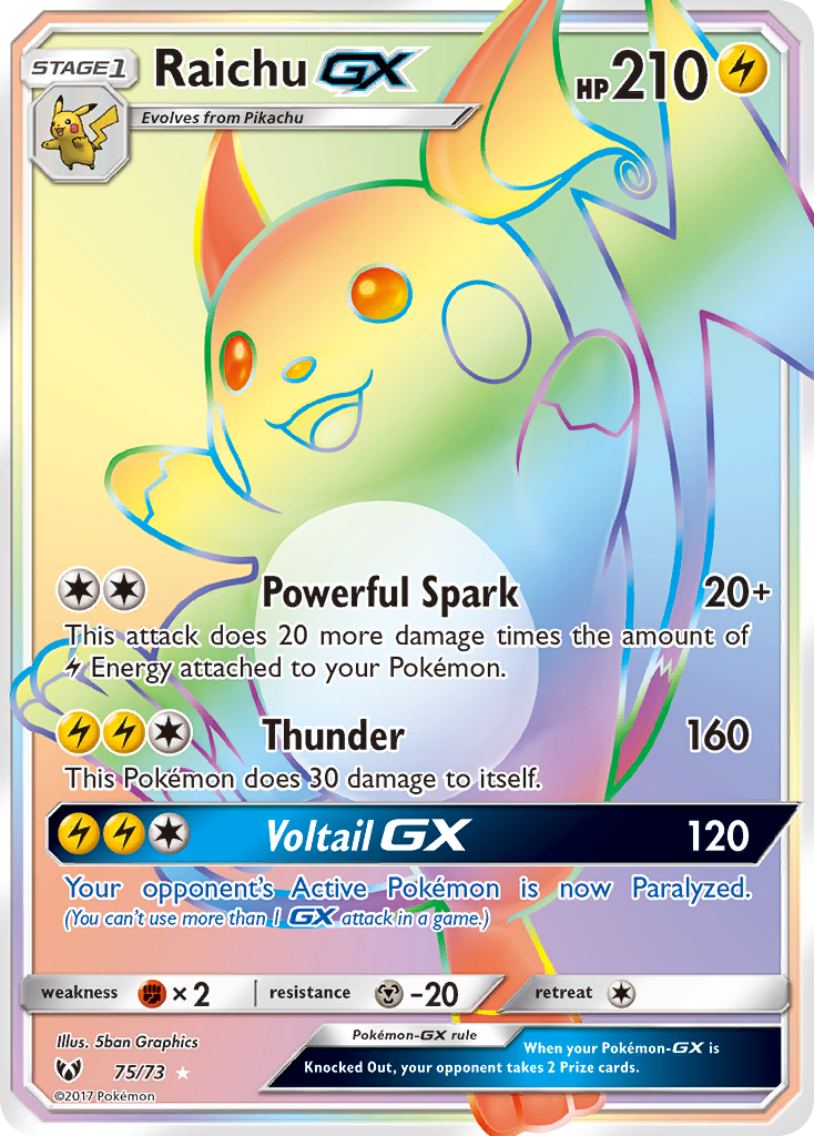 Raichu GX (75/73) [Sun & Moon: Shining Legends] | GnG Games