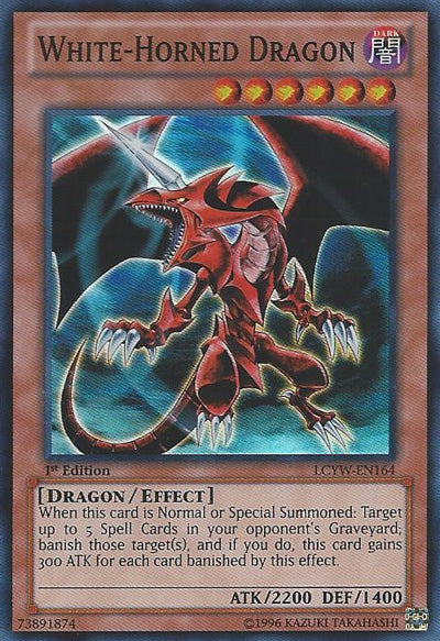 White-Horned Dragon (Redemption Replacement) [MDP2-EN006K] Rare | GnG Games