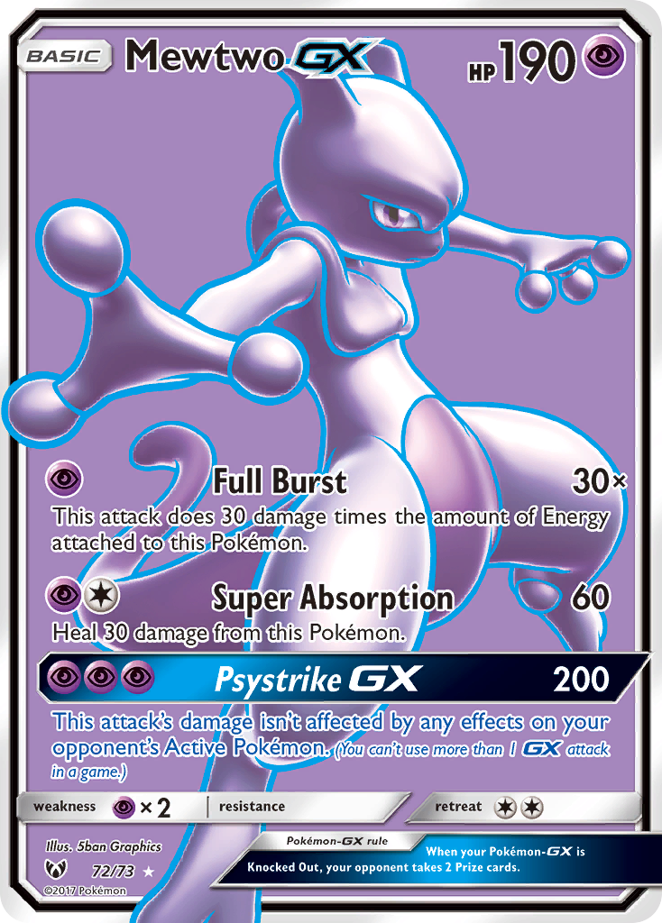 Mewtwo GX (72/73) [Sun & Moon: Shining Legends] | GnG Games