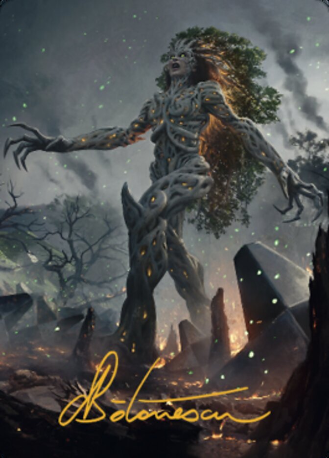 Titania, Gaea Incarnate Art Card (Gold-Stamped Signature) [The Brothers' War Art Series] | GnG Games