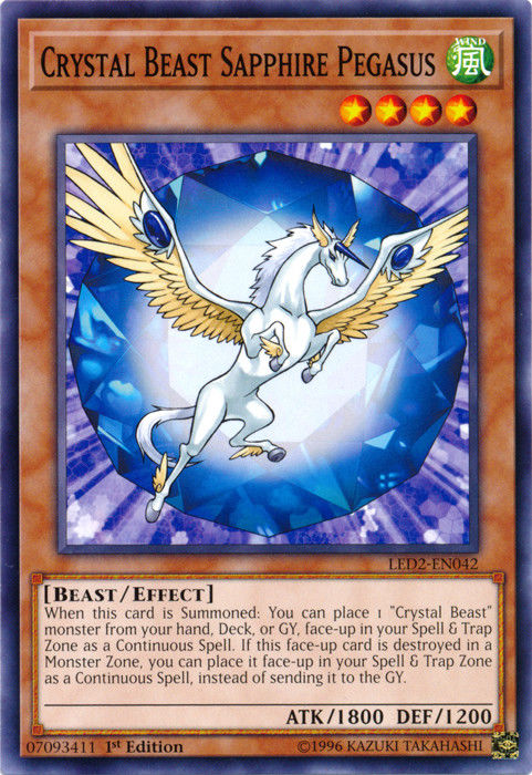 Crystal Beast Sapphire Pegasus [LED2-EN042] Common | GnG Games