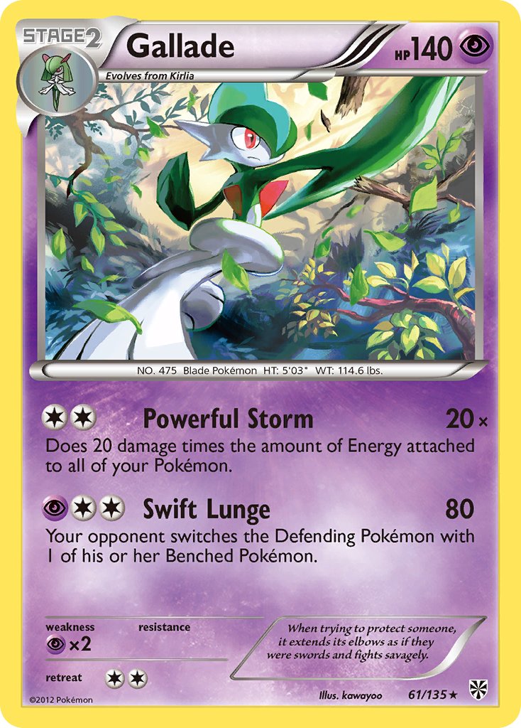 Gallade (61/135) (Cosmos Holo) (Blister Exclusive) [Black & White: Plasma Storm] | GnG Games