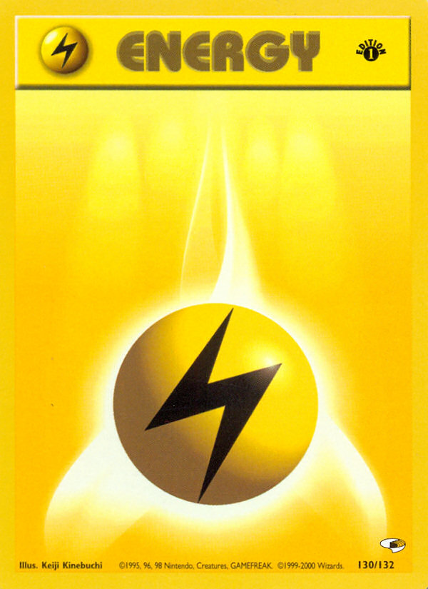 Lightning Energy (130/132) [Gym Heroes 1st Edition] | GnG Games
