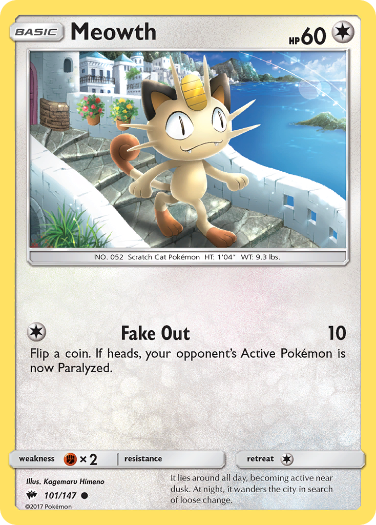 Meowth (101/147) [Sun & Moon: Burning Shadows] | GnG Games