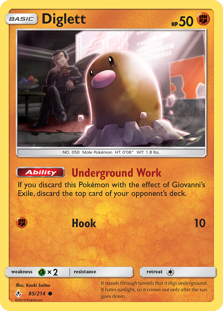 Diglett (85/214) [Sun & Moon: Unbroken Bonds] | GnG Games