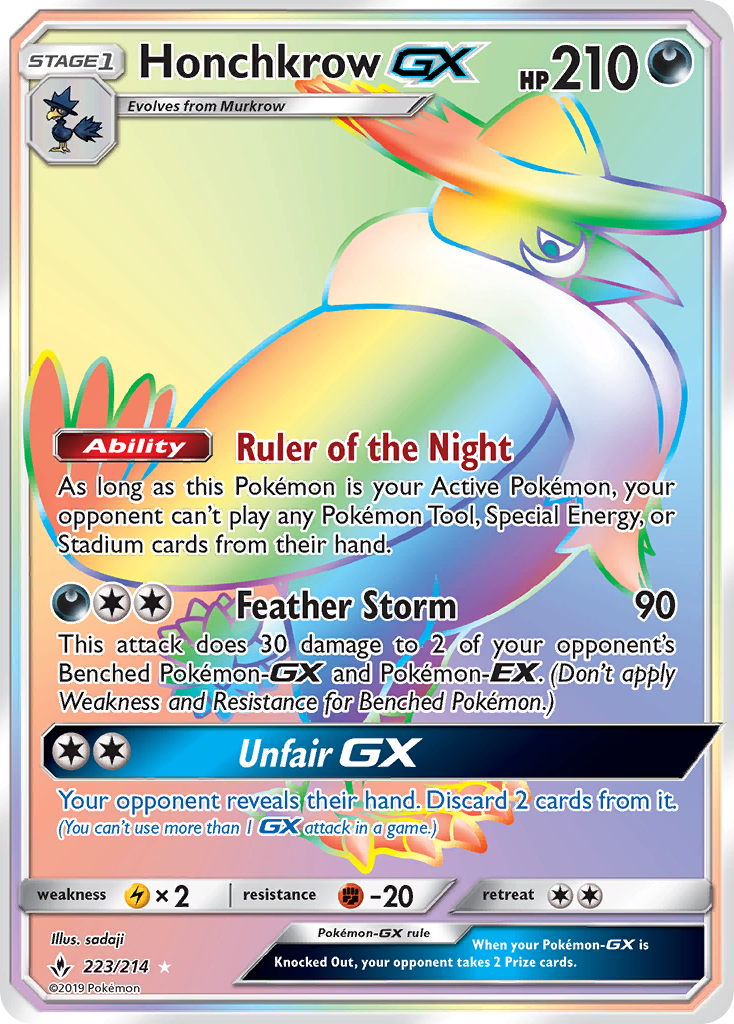 Honchkrow GX (223/214) [Sun & Moon: Unbroken Bonds] | GnG Games