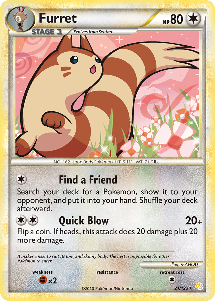 Furret (21/123) [HeartGold & SoulSilver: Base Set] | GnG Games