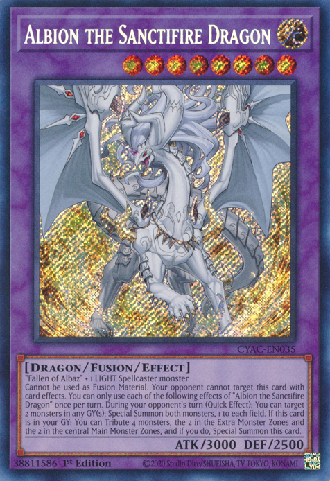 Albion the Sanctifire Dragon [CYAC-EN035] Secret Rare | GnG Games