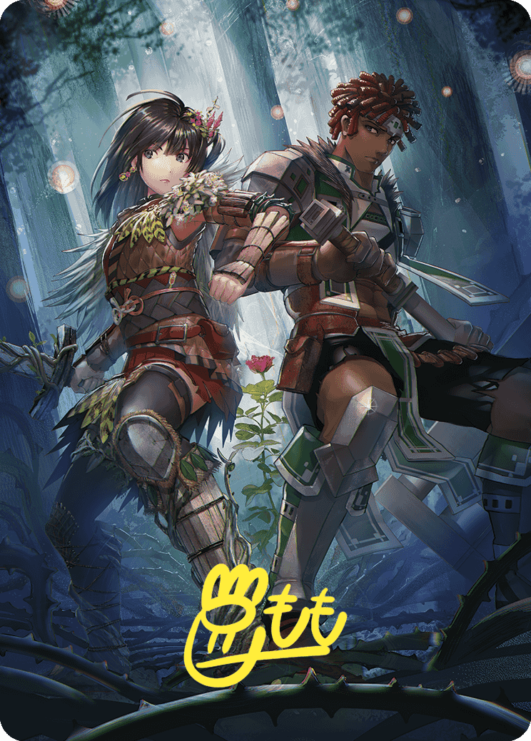 Defense of the Heart Art Card (Gold-Stamped Signature) [Wilds of Eldraine Art Series] | GnG Games