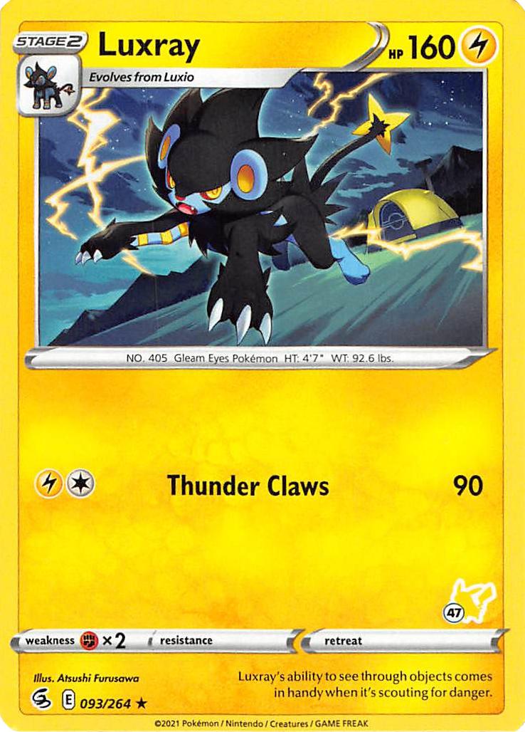 Luxray (093/264) (Pikachu Stamp #47) [Battle Academy 2022] | GnG Games