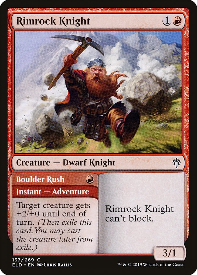 Rimrock Knight // Boulder Rush [Throne of Eldraine] | GnG Games