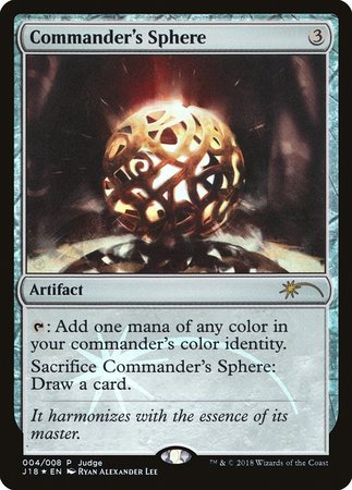 Commander's Sphere [Judge Gift Cards 2018] | GnG Games