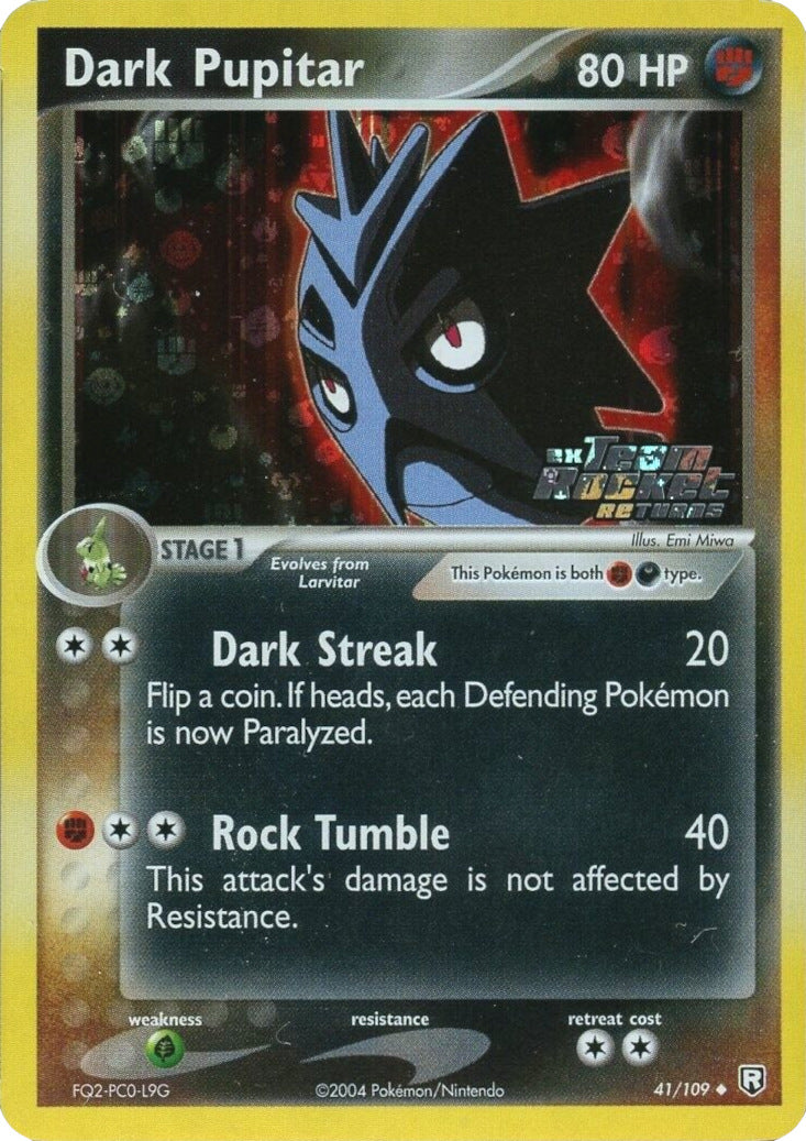 Dark Pupitar (41/109) (Stamped) [EX: Team Rocket Returns] | GnG Games