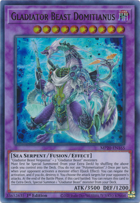 Gladiator Beast Domitianus [MP20-EN165] Ultra Rare | GnG Games