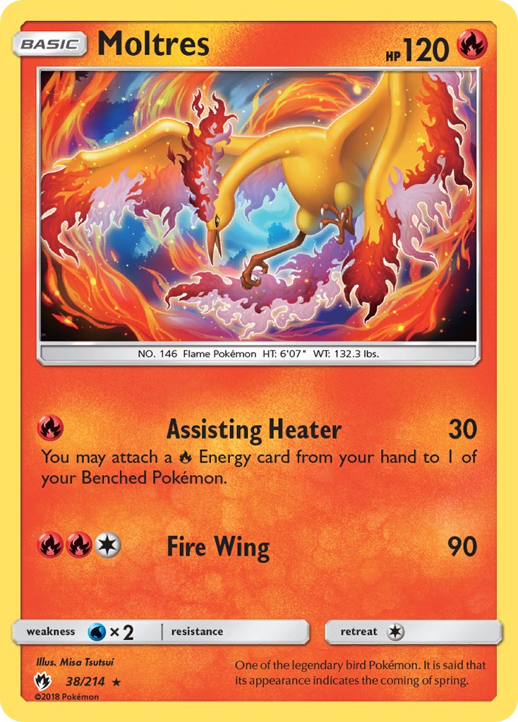 Moltres (38/214) (Let's Play, Eevee) Cracked Ice Holo) (Theme Deck Exclusive) [Sun & Moon: Lost Thunder] | GnG Games