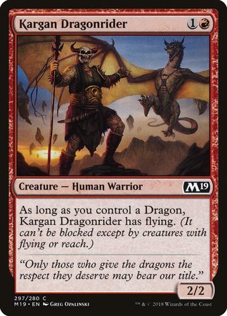 Kargan Dragonrider [Core Set 2019] | GnG Games