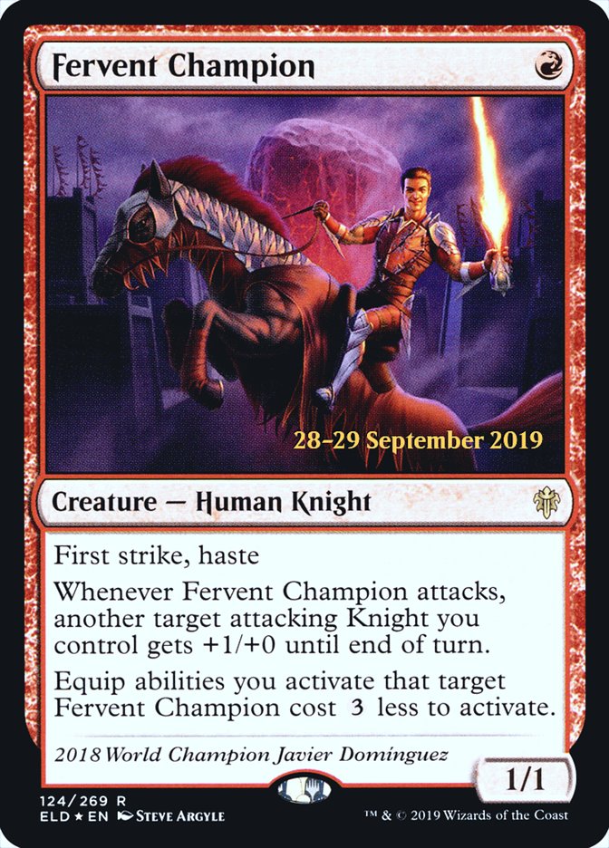 Fervent Champion  [Throne of Eldraine Prerelease Promos] | GnG Games