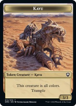 Kavu // Bear Double-sided Token [Dominaria United Commander Tokens] | GnG Games