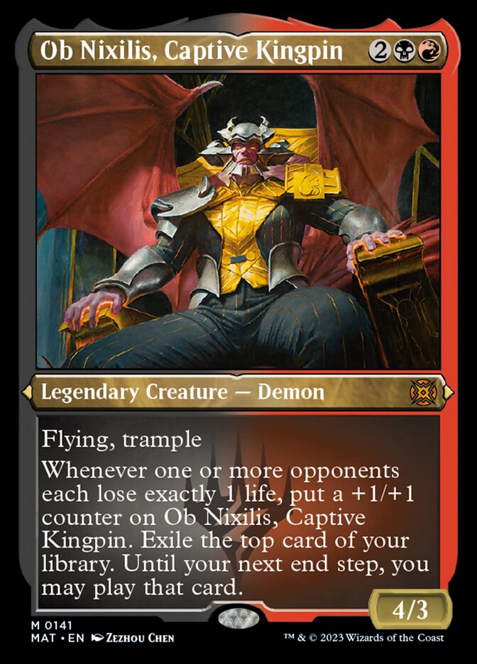 Ob Nixilis, Captive Kingpin (Foil Etched) [March of the Machine: The Aftermath] | GnG Games