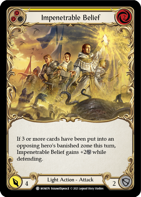 Impenetrable Belief (Yellow) [MON076] 1st Edition Normal | GnG Games