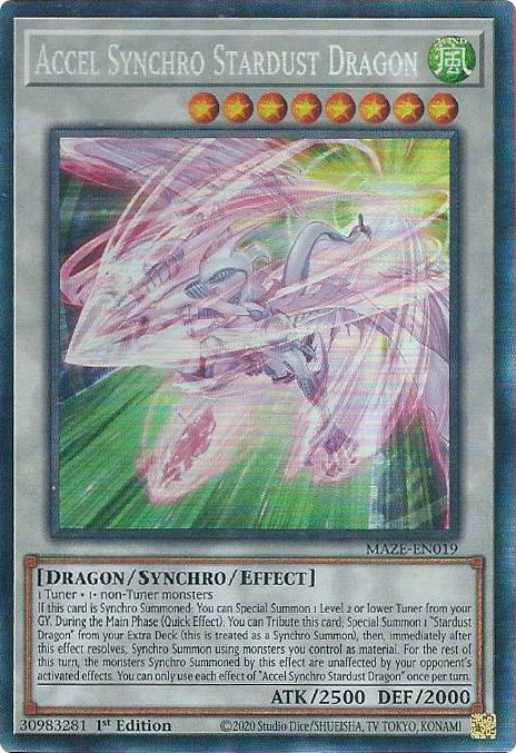 Accel Synchro Stardust Dragon [MAZE-EN019] Collector's Rare | GnG Games