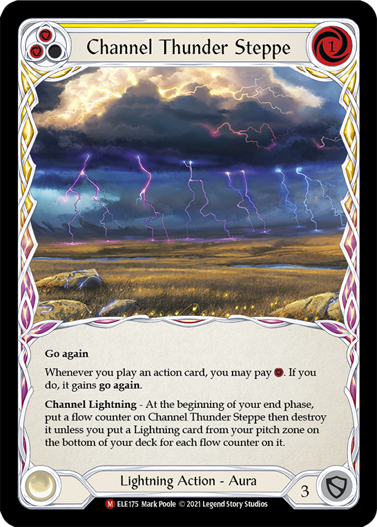Channel Thunder Steppe [ELE175] (Tales of Aria)  1st Edition Rainbow Foil | GnG Games