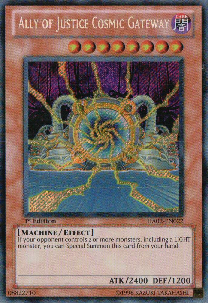 Ally of Justice Cosmic Gateway [HA02-EN022] Secret Rare | GnG Games