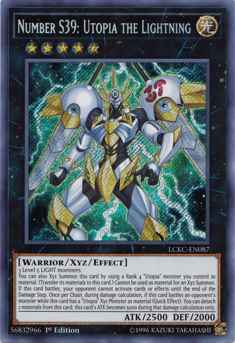 Number S39: Utopia the Lightning [LCKC-EN087] Secret Rare | GnG Games