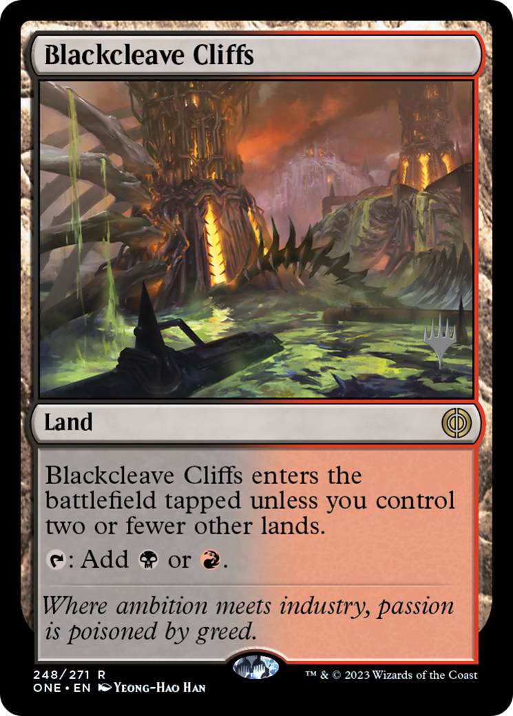 Blackcleave Cliffs (Promo Pack) [Phyrexia: All Will Be One Promos] | GnG Games